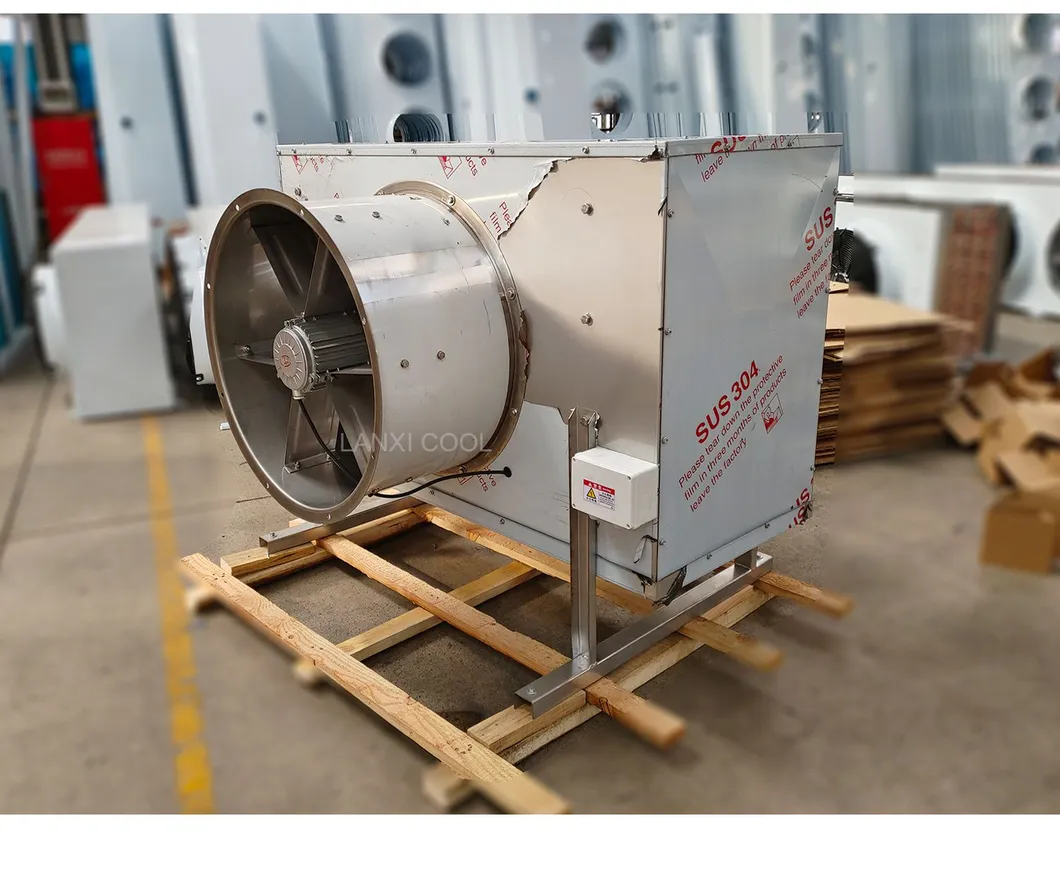Stainless Steel Shell Side Blow Evaporator Unit Cooler for Cold Room for Fruit and Vegetables and Seafood