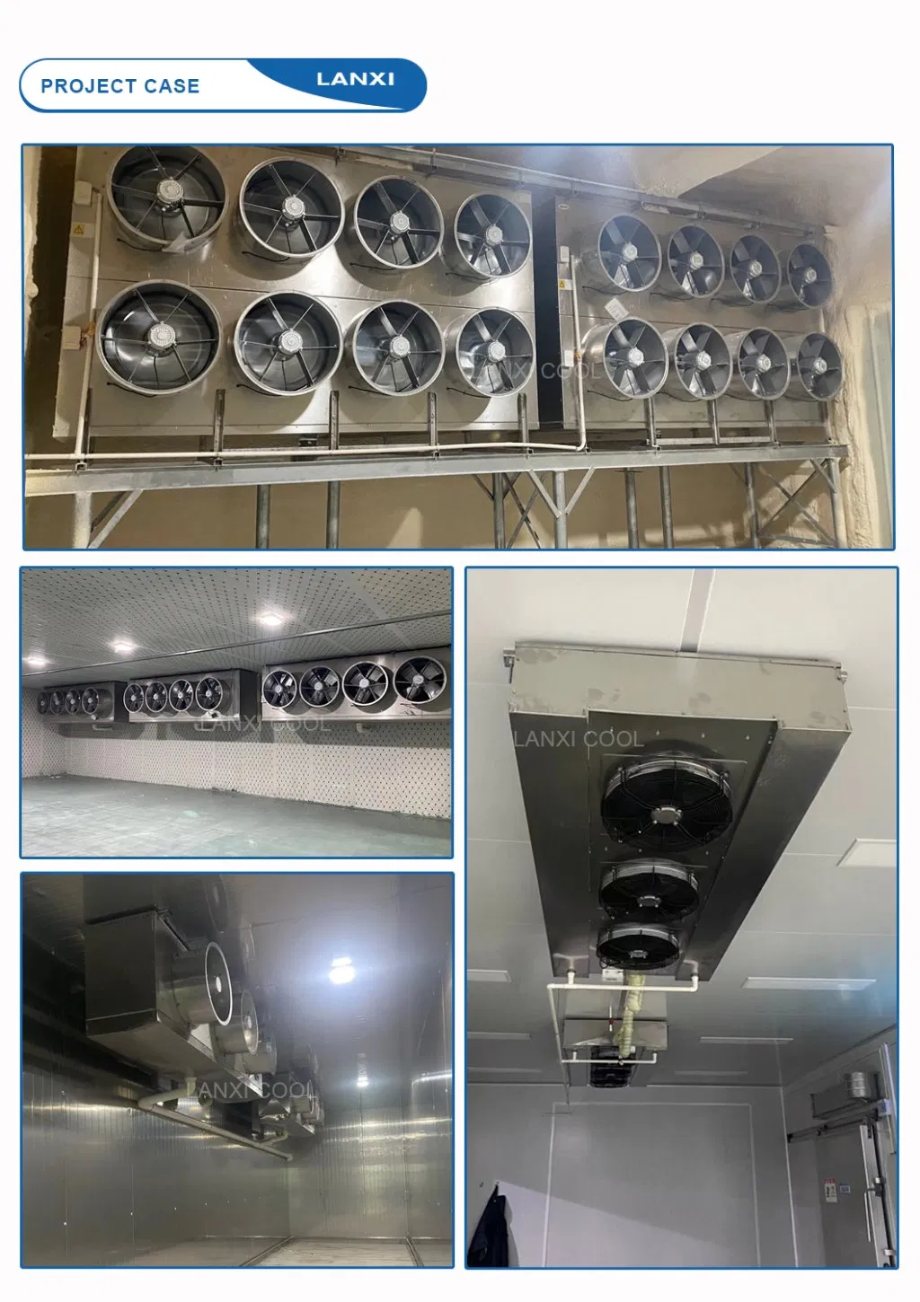 Stainless Steel Shell Side Blow Evaporator Unit Cooler for Cold Room for Fruit and Vegetables and Seafood