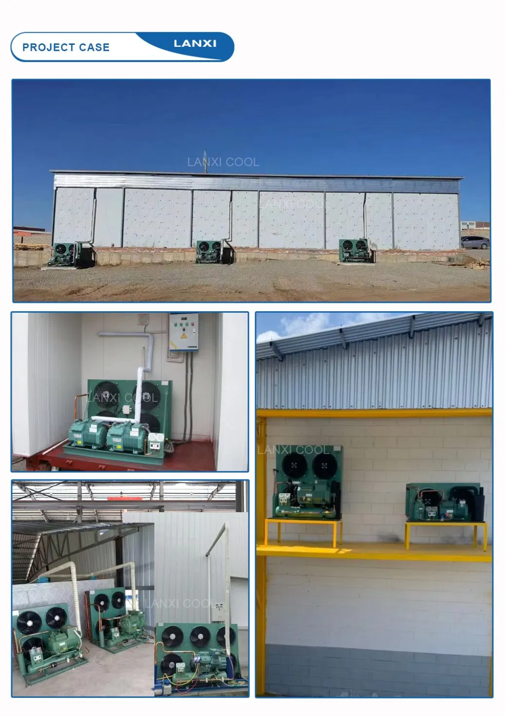 Cold Room Refrigeration Compressor 5HP R22/R404A Refrigeration Unit Air Cooled Open Type Cold Storage Compressor Condensing Unit