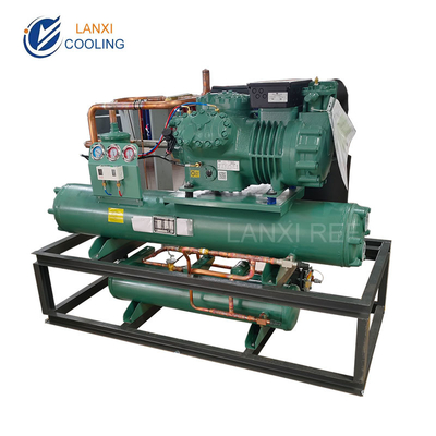 40HP Bitzer низкотемпературный компрессор конденсационный блок с водяным конденсатором для холодильного хранения фабрики дюриана