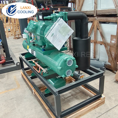 40HP Bitzer низкотемпературный компрессор конденсационный блок с водяным конденсатором для холодильного хранения фабрики дюриана