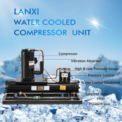 Emerson 12HP Copeland Скрут компрессоры Конденсационные установки Вода охлажденная для системы охлаждения холодильная комната