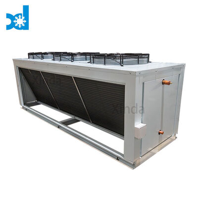 V Type Air Cooled Condenser for Refrigeration System Top Outlet Condenser Finned Heat Exchanger 10HP/15HP/20HP Blue Grey Black White Color