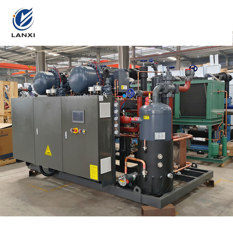 Lanxi 100HP испарительный охлажденный винтовой холодильник компрессор конденсационный блок для холодильника холодильной комнаты